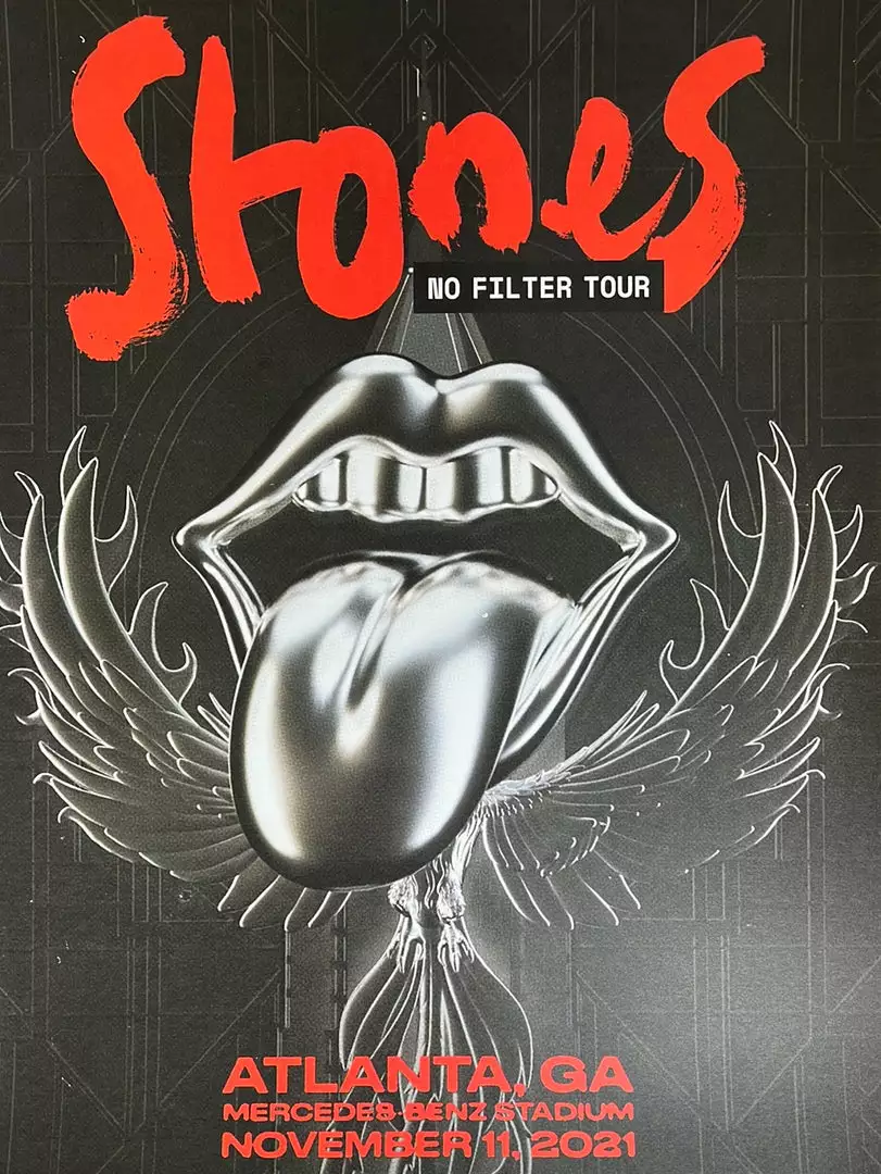 Sold Out Posters Rolling Stones - 2021 Poster No Filter Tour Atlanta, GA 3 Sold Out Posters Rolling Stones - 2021 Poster No Filter Tour Atlanta, GA