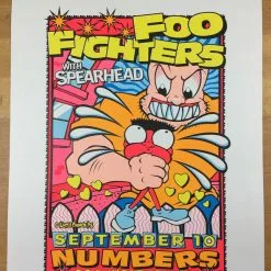 Foo Fighters - 1995 Uncle Charlie Poster Houston, TX Numbers Gig Posters