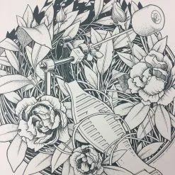 Reclaim, Erode - 2015 Justin Santora Poster Art Print Line Variant