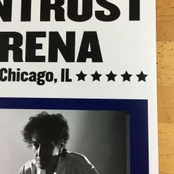 Bob Dylan - 2017 Geoff Gans Poster Chicago Wintrust Arena RED Chicago, IL