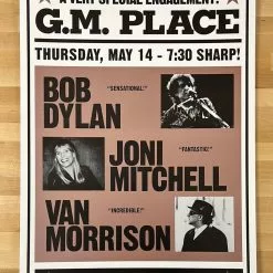 Gig Posters Bob Dylan - 1998 Geoff Gans Poster Vancouver, BC Van Morrison