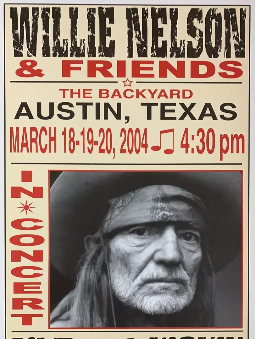Willie Nelson - 2004 Franks Brothers 3/18-20 Poster Austin, TX Gig Posters 3 Willie Nelson - 2004 Franks Brothers 3/18-20 Poster Austin, TX Gig Posters