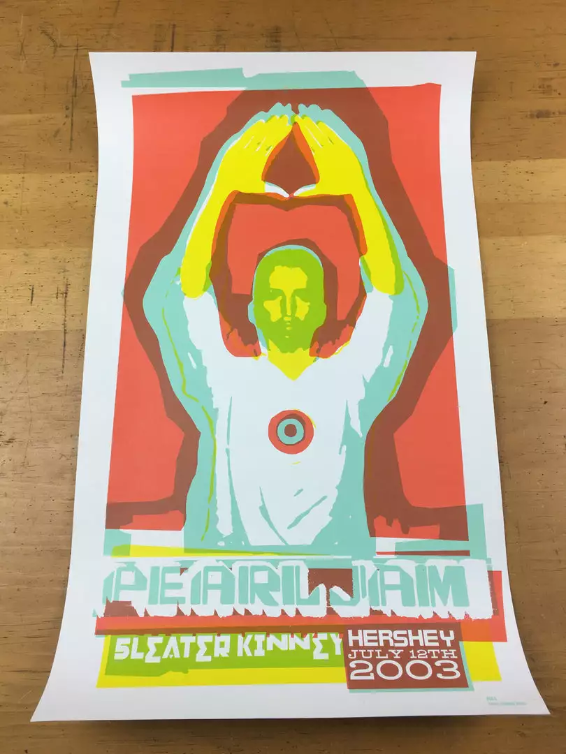 Ames Brothers Pearl Jam - 2003 Ames Design Poster Hershey, PA Hershey Park Stadium 5 Ames Brothers Pearl Jam - 2003 Ames Design Poster Hershey, PA Hershey Park Stadium