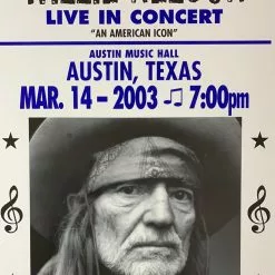 Willie Nelson - 2003 Franks Brothers 3/14 Poster Austin, TX Gig Posters