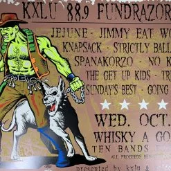 TAZ KXLU Fundraiser - 1997 T.A.Z. Poster Los Angeles, CA 1st Ed Gig Posters