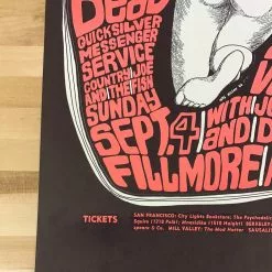 Grateful Dead Airplane - 1966 Wes Wilson Poster San Francisco, CA The Fillmore 3rd Gig Posters 13 Grateful Dead Airplane - 1966 Wes Wilson Poster San Francisco, CA The Fillmore 3rd Gig Posters