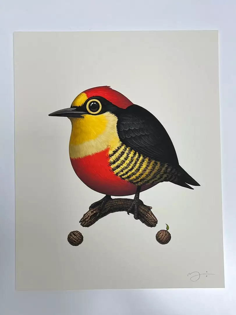 Art Prints Fat Bird - 2020 Mike Mitchell Poster Yellow Fronted Woodpecker AP 4 Art Prints Fat Bird - 2020 Mike Mitchell Poster Yellow Fronted Woodpecker AP