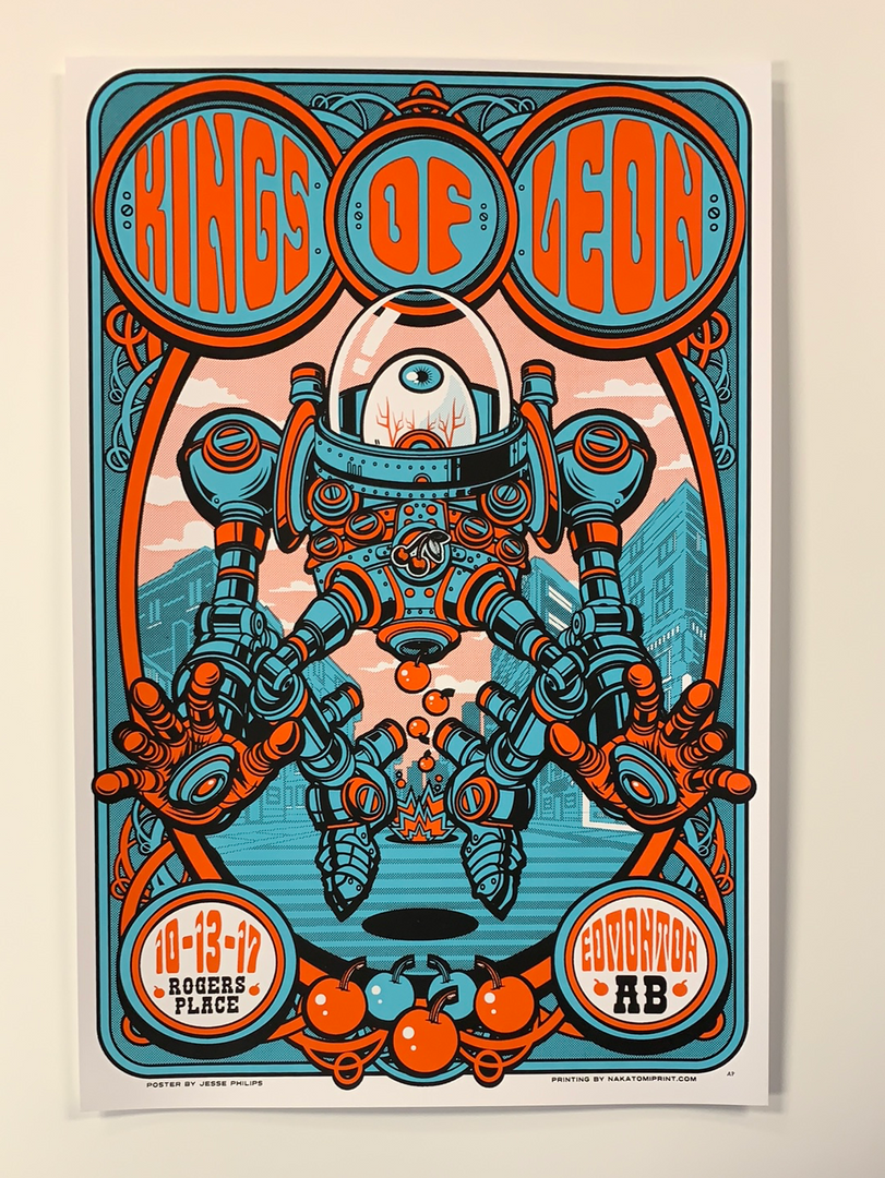 Kings Of Leon - 2017 Jesse Philips Poster Edmonton, AB Rogers Place 4 Kings Of Leon - 2017 Jesse Philips Poster Edmonton, AB Rogers Place