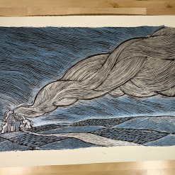 Ash - 2009 Dan Grzeca Poster Art Print Blue/Silver