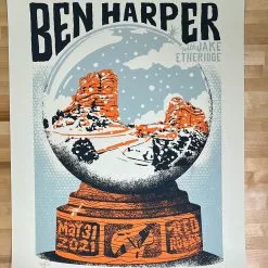 Ben Harper - 2021 Furturtle Show Prints Poster Red Rocks Morrison, CO