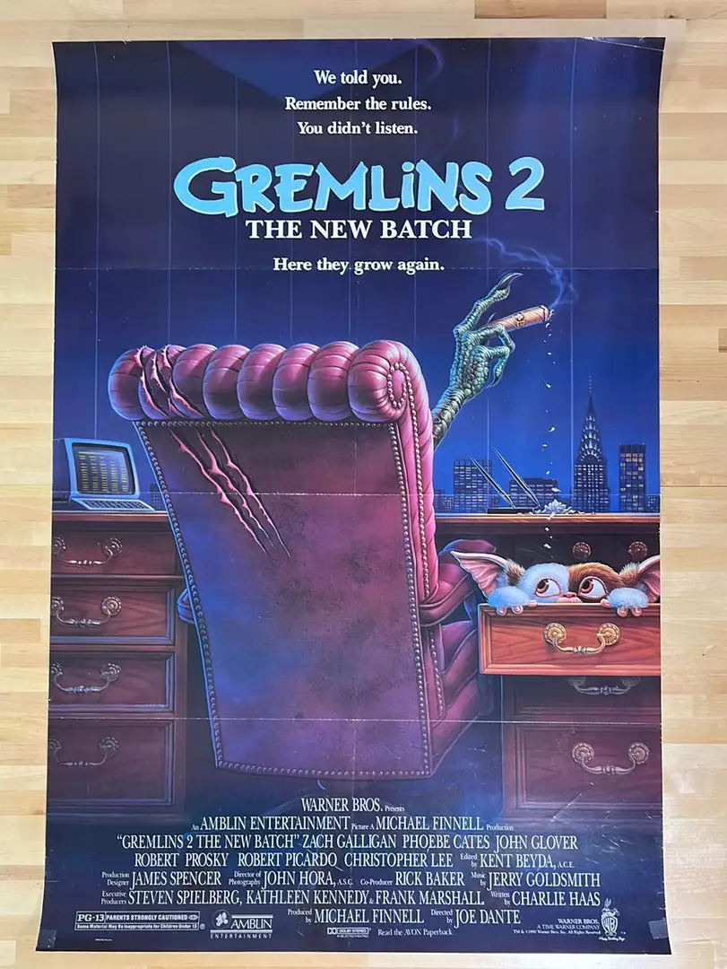 Sold Out Posters Gremlins 2 - 1990 One Sheet Movie Poster Original Vintage 27x40 Movie/TV Posters 4 Sold Out Posters Gremlins 2 - 1990 One Sheet Movie Poster Original Vintage 27x40 Movie/TV Posters