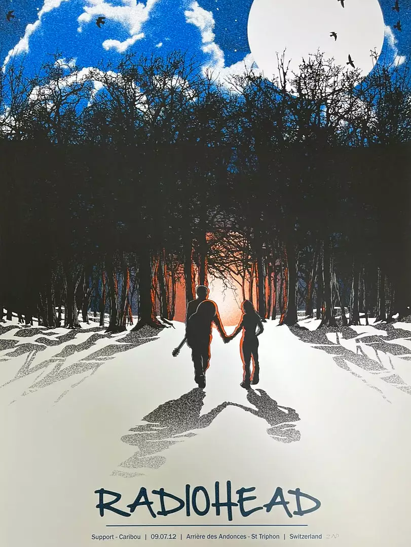 Radiohead - 2012 Joshua Budich Poster St. Triphon, Switzerland 2nd Gig Posters 3 Radiohead - 2012 Joshua Budich Poster St. Triphon, Switzerland 2nd Gig Posters