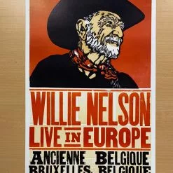 Willie Nelson - 2010 Hatch Show Print 6/24 Poster Bruxelles, Belgique