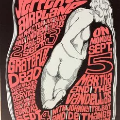 Grateful Dead Airplane - 1966 Wes Wilson Poster San Francisco, CA The Fillmore 3rd Gig Posters