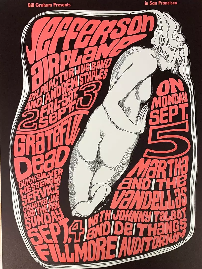 Grateful Dead Airplane - 1966 Wes Wilson Poster San Francisco, CA The Fillmore 3rd Gig Posters 3 Grateful Dead Airplane - 1966 Wes Wilson Poster San Francisco, CA The Fillmore 3rd Gig Posters