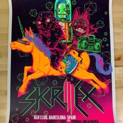 Skrillex - 2014 Munk One Poster Barcelona, Spain Ker Club Gig Posters