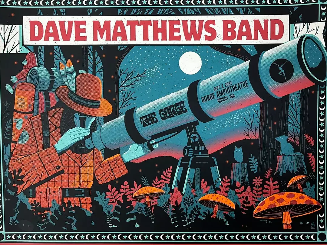 Methane Studios Dave Matthews Band - 2021 Methane Poster George, WA 9/3 3 Methane Studios Dave Matthews Band - 2021 Methane Poster George, WA 9/3