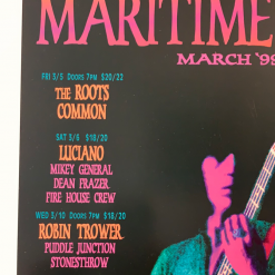 Greg Coiner Gig Posters MHP 60 March - 1999 Poster Maritime Hall San Fran 1st