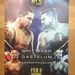 Sold Out Posters UFC 234 2019 Poster Whittaker Vs Gastelum & Adesanya Vs Silva