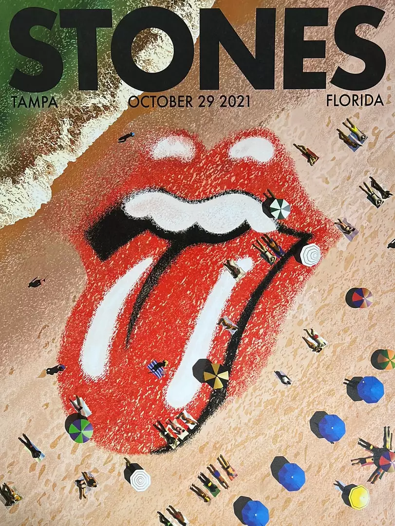 Sold Out Posters Gig Posters Rolling Stones - 2021 Poster Tampa, FL No Filter Tour 3 Sold Out Posters Gig Posters Rolling Stones - 2021 Poster Tampa, FL No Filter Tour