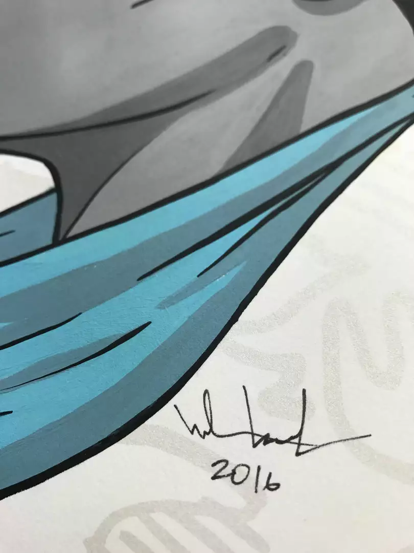 Fly Boy - 2016 Hebru Brantley ORIGINAL Painting Beyond Kirby Flyboy Original Artwork 8 Fly Boy - 2016 Hebru Brantley ORIGINAL Painting Beyond Kirby Flyboy Original Artwork