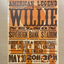 Gig Posters Willie Nelson - 2011 Hatch Show Print 5/30 Poster York, Pennsylvania
