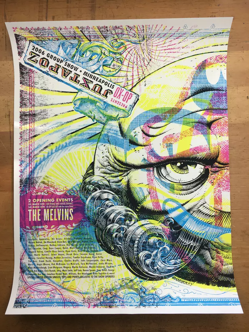 Melvins - 2006 Aesthetic Apparatus Poster Minneapolis, MN OX-OP Juxtapoz Show 5 Melvins - 2006 Aesthetic Apparatus Poster Minneapolis, MN OX-OP Juxtapoz Show