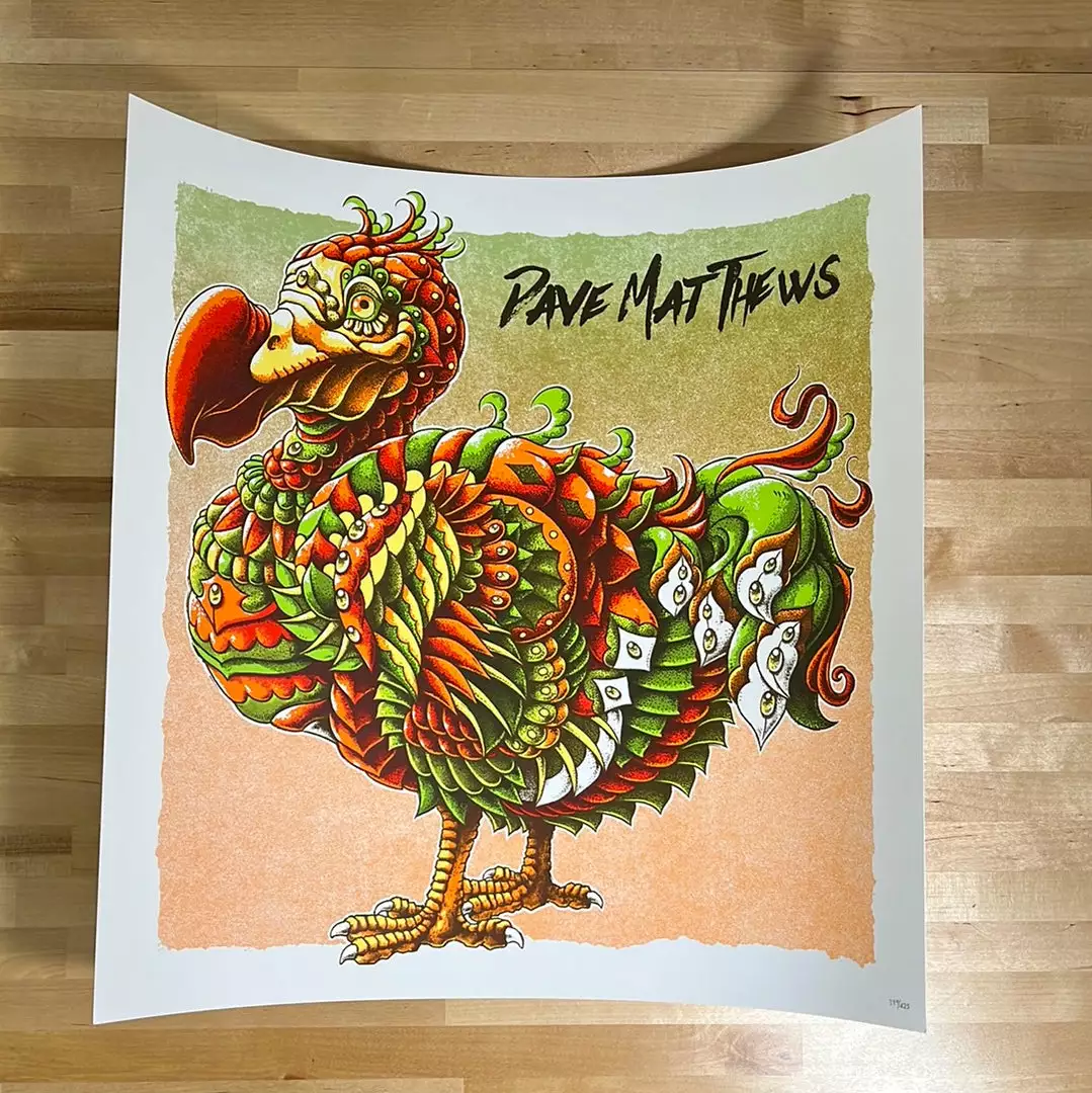 Gig Posters Dodo - 2021 BioWorkz Poster Dave Matthews Band Orange 4 Gig Posters Dodo - 2021 BioWorkz Poster Dave Matthews Band Orange