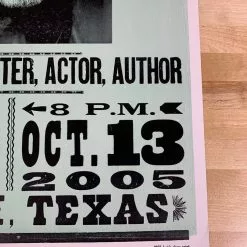 Willie Nelson - 2005 Franks Brothers Poster Smithville, Texas