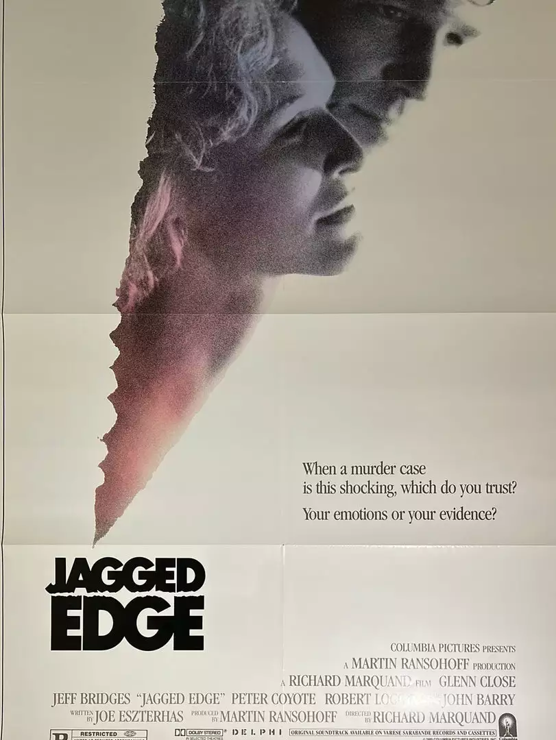 Sold Out Posters Jagged Edge - 1985 One Sheet Movie Poster Original Vintage 27x41 3 Sold Out Posters Jagged Edge - 1985 One Sheet Movie Poster Original Vintage 27x41