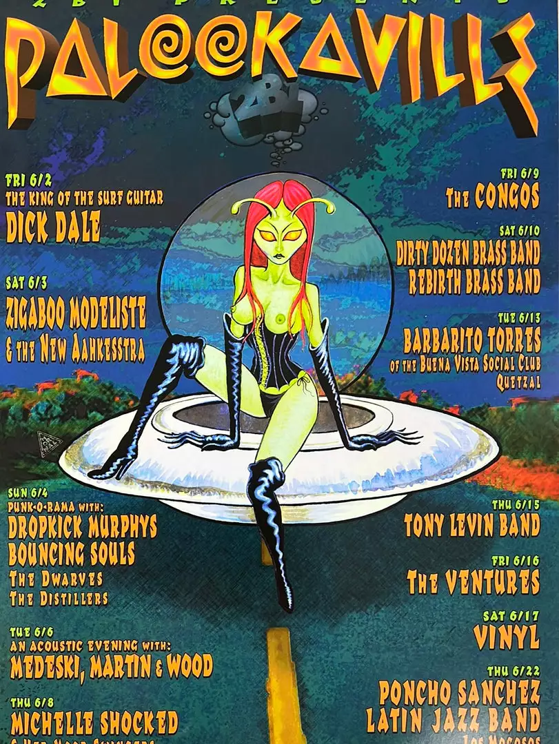 The Artworks Gig Posters MHP 94 June - 2000 Poster Palookaville Santa Cruz, CA 1st 3 The Artworks Gig Posters MHP 94 June - 2000 Poster Palookaville Santa Cruz, CA 1st