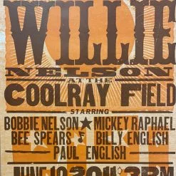 Willie Nelson - 2011 Hatch Show Print 6/12 Poster Lawrenceville, Georgia