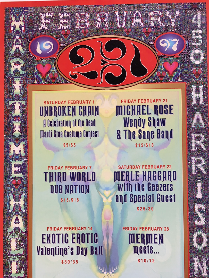 MHP 27 Merle Haggard - 1997 Lee Conklin Poster Maritime Hall San Fran 1st Gig Posters 3 MHP 27 Merle Haggard - 1997 Lee Conklin Poster Maritime Hall San Fran 1st Gig Posters