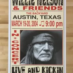 Willie Nelson - 2004 Franks Brothers 3/19-20 Poster Austin, TX