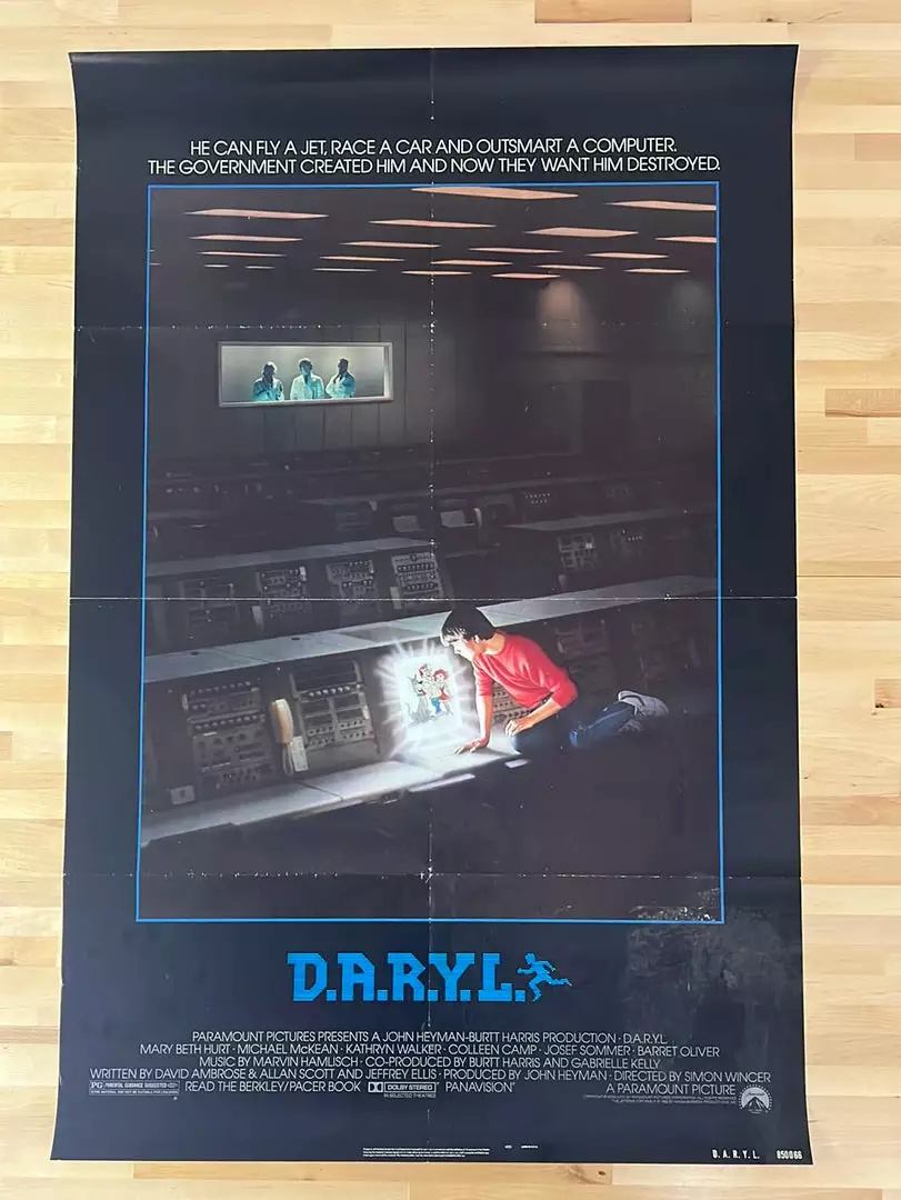 Sold Out Posters D.A.R.Y.L. - 1985 One Sheet Movie Poster Original Vintage 27x40 Movie/TV Posters 4 Sold Out Posters D.A.R.Y.L. - 1985 One Sheet Movie Poster Original Vintage 27x40 Movie/TV Posters