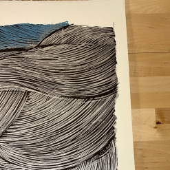 Ash - 2009 Dan Grzeca Poster Art Print Blue/Silver