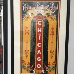The Allman Brothers Band - 2002 Daniel Bretz Poster Chicago FRAMED