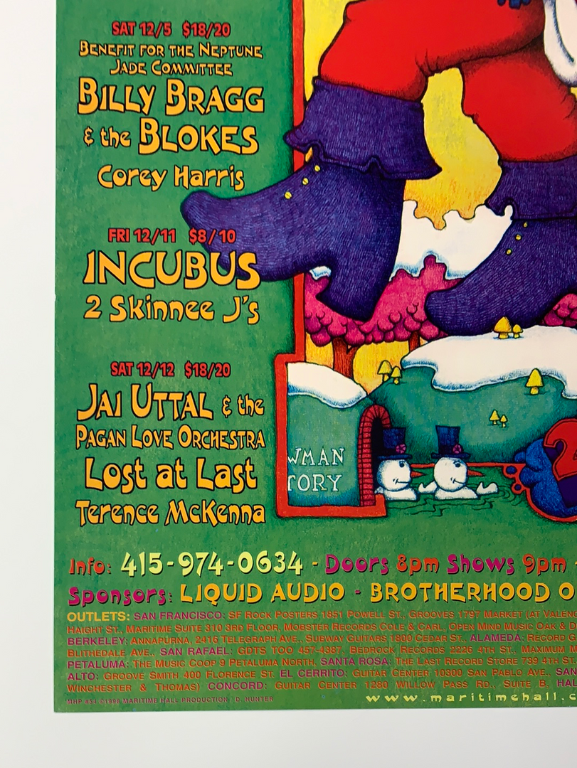 Dave Huckins MHP 54 December Santa Clause - 1998 Poster Maritime Hall San Fran 1st 8 Dave Huckins MHP 54 December Santa Clause - 1998 Poster Maritime Hall San Fran 1st