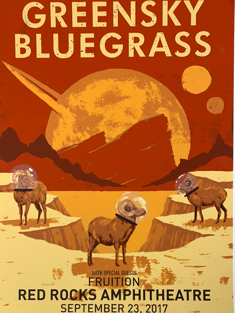 Greensky Bluegrass - 2017 John Vogl Poster Morrison, CO Red Rocks 3 Greensky Bluegrass - 2017 John Vogl Poster Morrison, CO Red Rocks