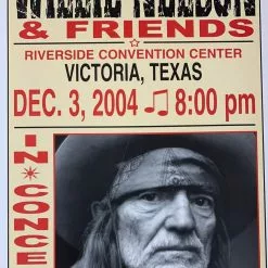 Willie Nelson - 2004 Franks Brothers 12/3 Poster Victoria, TX (damaged)