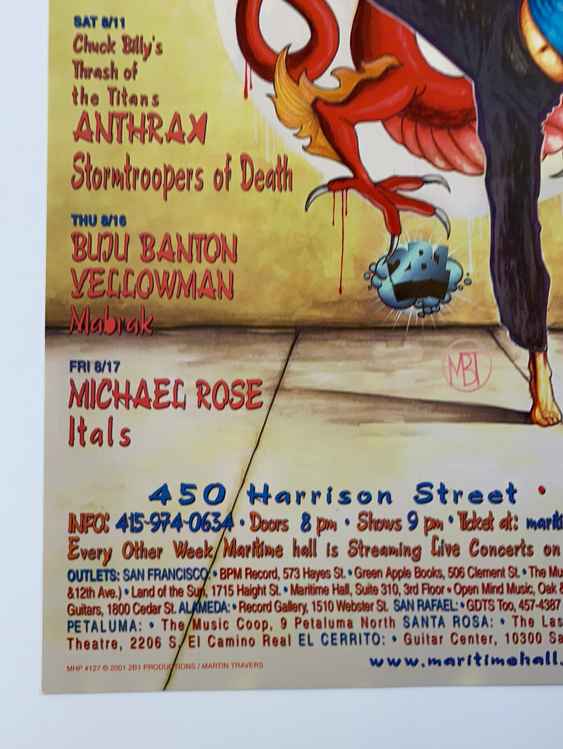 Sold Out Posters Gig Posters MHP 127 Maritime Hall - 2001 Poster August Ghostface Killah San Fran 1st 8 Sold Out Posters Gig Posters MHP 127 Maritime Hall - 2001 Poster August Ghostface Killah San Fran 1st