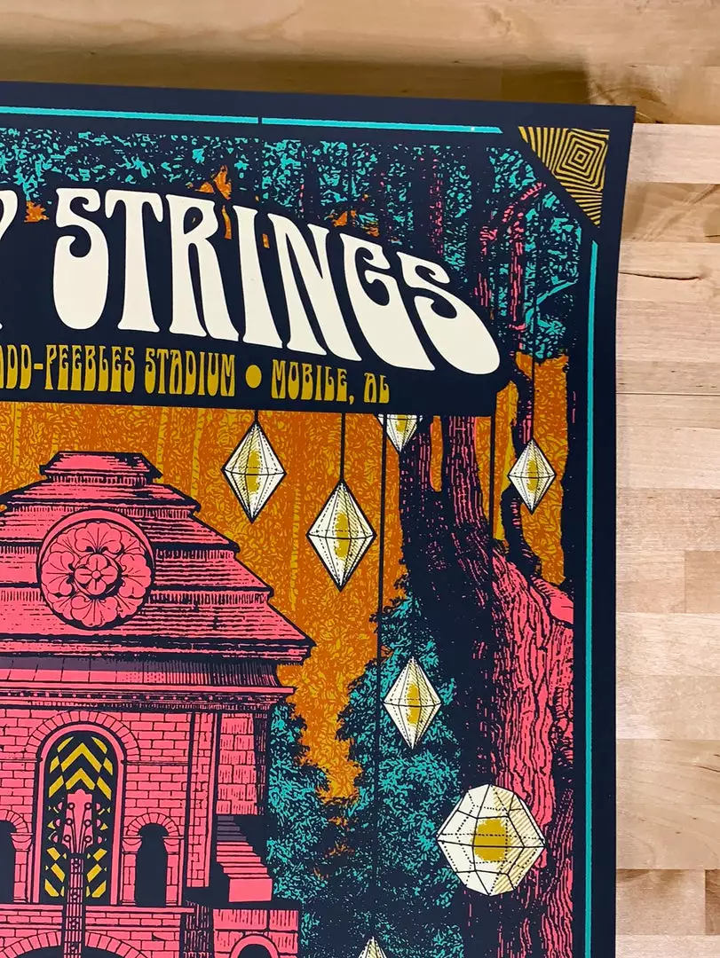 Billy Strings - 2021 Status Serigraph Poster Mobile, AL 4/9 6 Billy Strings - 2021 Status Serigraph Poster Mobile, AL 4/9