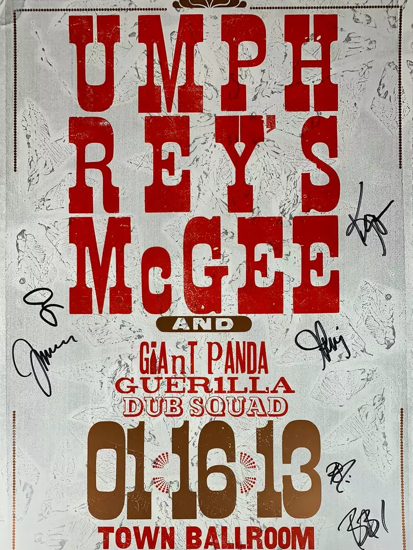 Mohawk Press Umphrey's McGee - 2013 Poster Buffalo, NY Band Signed 47/215 3 Mohawk Press Umphrey's McGee - 2013 Poster Buffalo, NY Band Signed 47/215