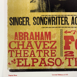 Willie Nelson - 2006 Hatch Show Print 2/12 Poster El Paso, Texas Abraham Chavez 13 Willie Nelson - 2006 Hatch Show Print 2/12 Poster El Paso, Texas Abraham Chavez