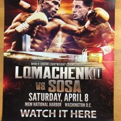 Sold Out Posters Boxing - 2017 Lomachenko Vs Sosa World Junior Lightweight Championship, MGM Nati