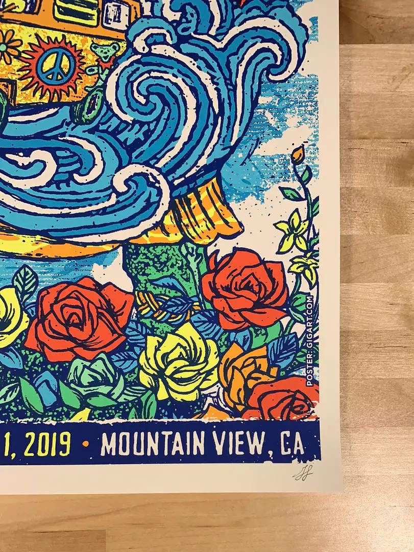 Gregg Gordon Gig Posters Dead & Company - 2019 Gigart Poster Mountain View, CA 7 Gregg Gordon Gig Posters Dead & Company - 2019 Gigart Poster Mountain View, CA