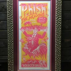 Phish - 2000 Jim Pollock Poster Hartford, CT Meadows Music Theatre, Framed