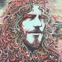Robert Plant - 2015 Miles Tsang Poster Cary, NC Booth Amphitheater VARIANT