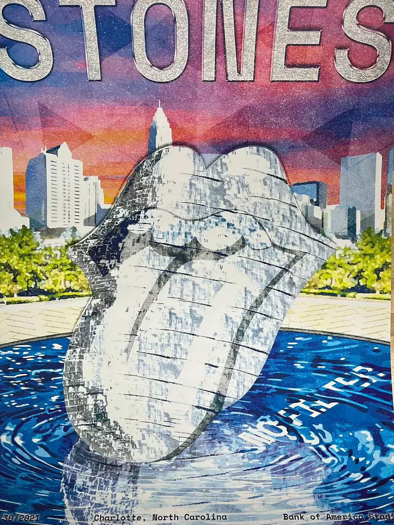 Sold Out Posters Gig Posters Rolling Stones - 2021 Poster Charlotte, NC No Filter Tour 3 Sold Out Posters Gig Posters Rolling Stones - 2021 Poster Charlotte, NC No Filter Tour