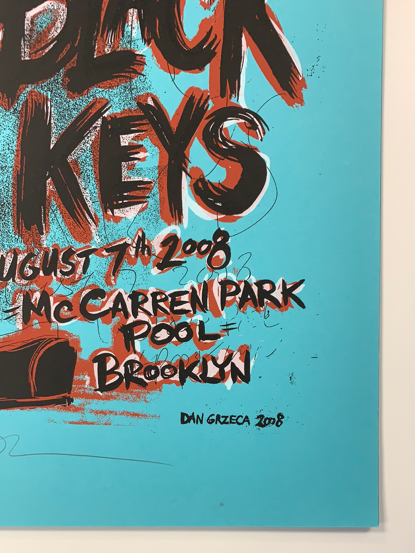 The Black Keys - 2008 Dan Grzeca Poster Brooklyn, NY McCarren Park 471/475 Gig Posters 7 The Black Keys - 2008 Dan Grzeca Poster Brooklyn, NY McCarren Park 471/475 Gig Posters